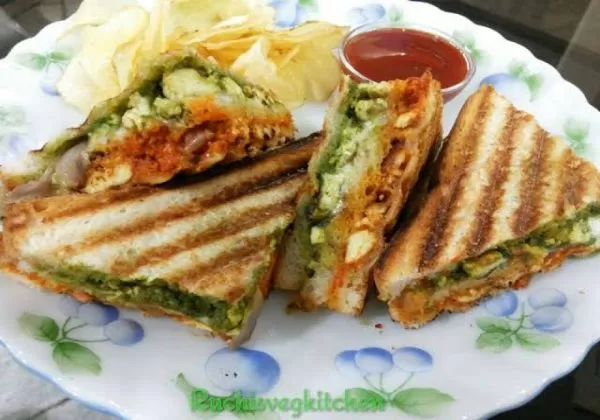 Cheese Paneer Corn Sandwich 