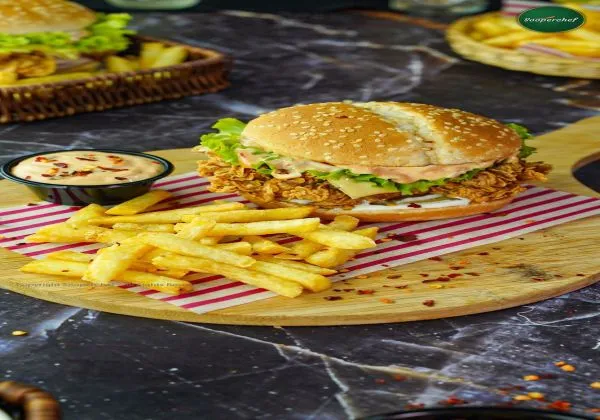 Salted Fries Aloo Tikki Burger