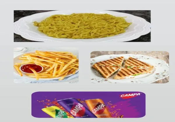 Simple Meggi Or French Fries Or Veg Sandwich Or Cold Drink
