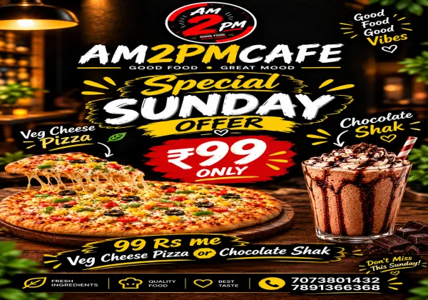 Veg Cheese Pizza Or Chocolate Shak 