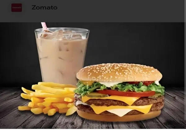 Allo Tikki Burger Fries Cold Coffee